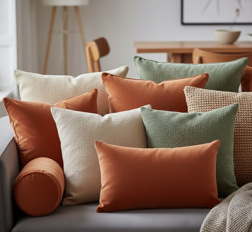 Collectie decoratieve kussens