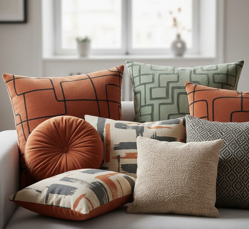 Design kussens in verschillende vormen